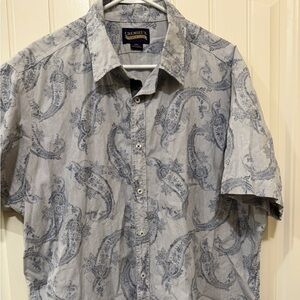 Daniel Cremieux Striped Cotton Shirt - Blue Paisley